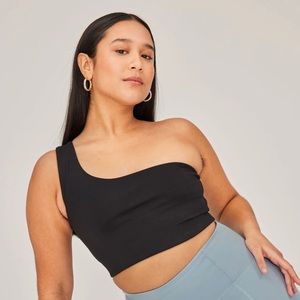 Black Bianca One Shoulder Bra